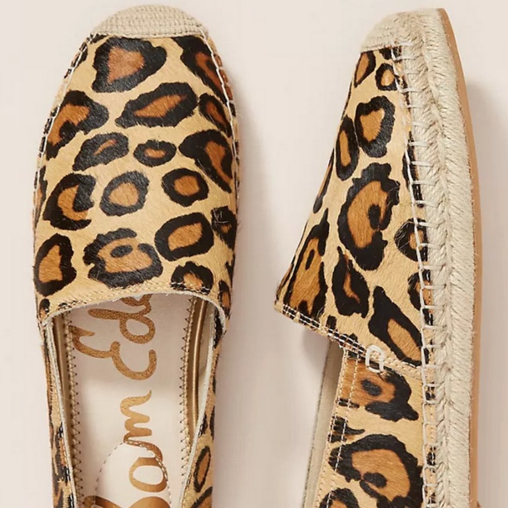 Sam Edelman Leopard Print Espadrilles in Tan, Black, Brown